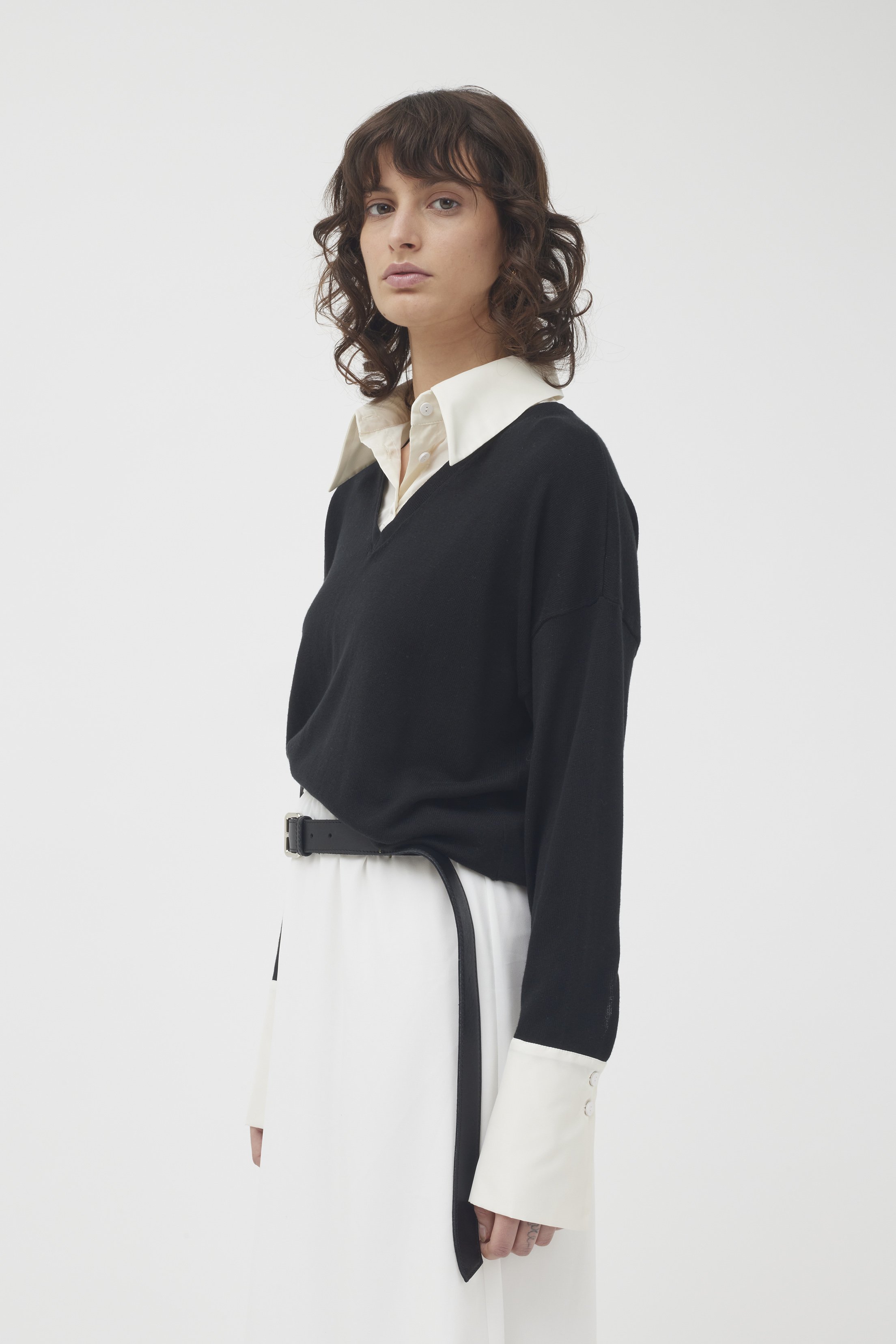 Sara shirt-sweater / black&white — COTE